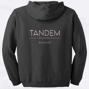 Tandem Embroidered Zip-Up Hoodie - DANCER